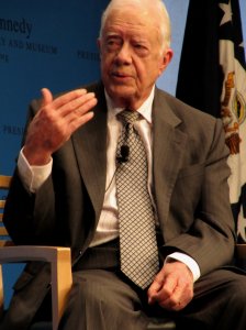 Jimmy Carter speaks at the John F. Kennedy Presidential Library and Museum in 2011 photo by John Stephen Dwyer.