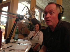 Terra Friedrichs and Seamus Whelan in the studio on July 11, 2013.